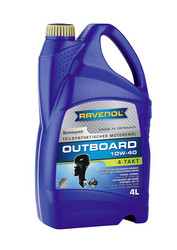 Купить моторное масло Ravenol для 4-T лод.моторов Outboardoel 4T SAE 10W-40 (4л) new, в интернет-магазине в Электрогорске