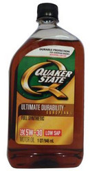    Quaker state Ultimate Durability European L Full Synthetic 5W-30 Motor Oil,   -  